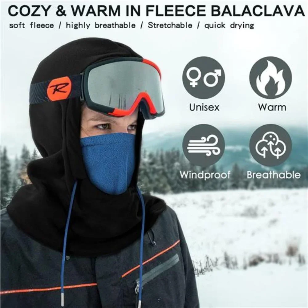 Unisex Ski Mask Winter Balaclava Fleece Hood Full Head Cover Scarf Neck Warmer